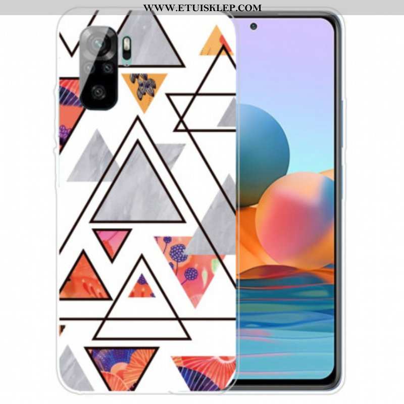 Etui do Xiaomi Redmi Note 10 / 10S Marmurowe Trójkąty